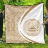 American Samoa Coat Of Arms Polynesian Premium Quilt  Circle Style  03 J2  Quilt